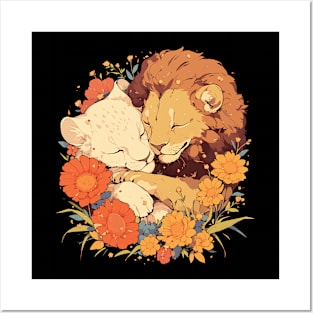 lion family Posters and Art